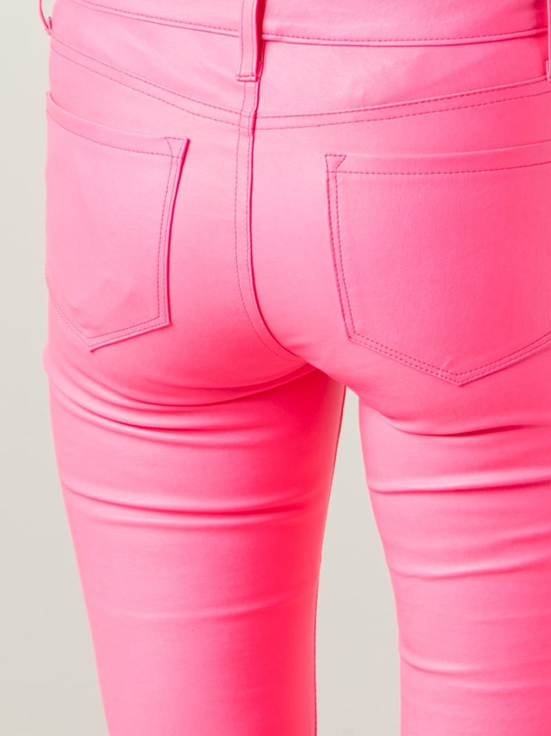 pink woman jeans