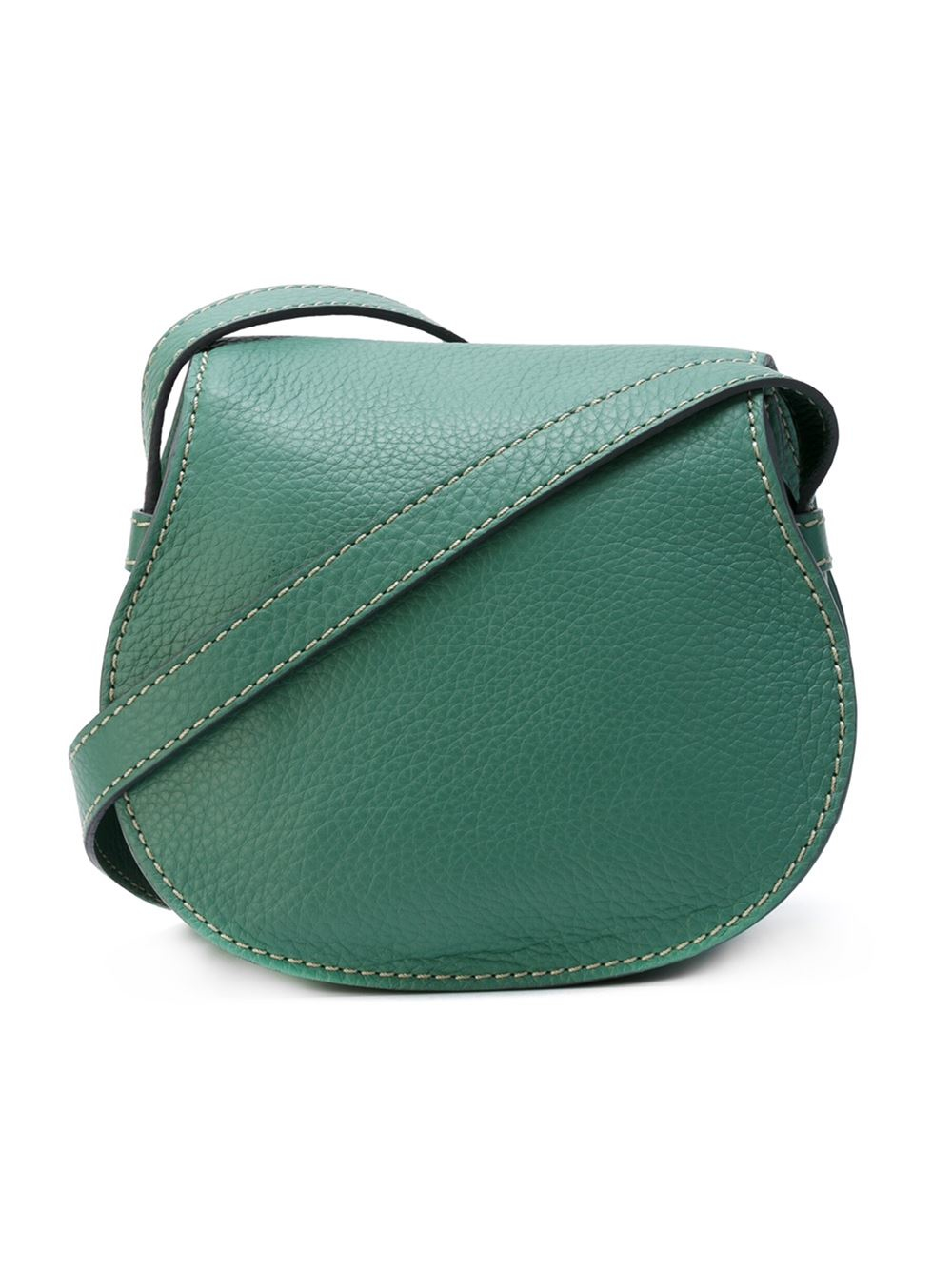 Chlo Marcie Leather Cross-Body Bag in Green | Lyst  