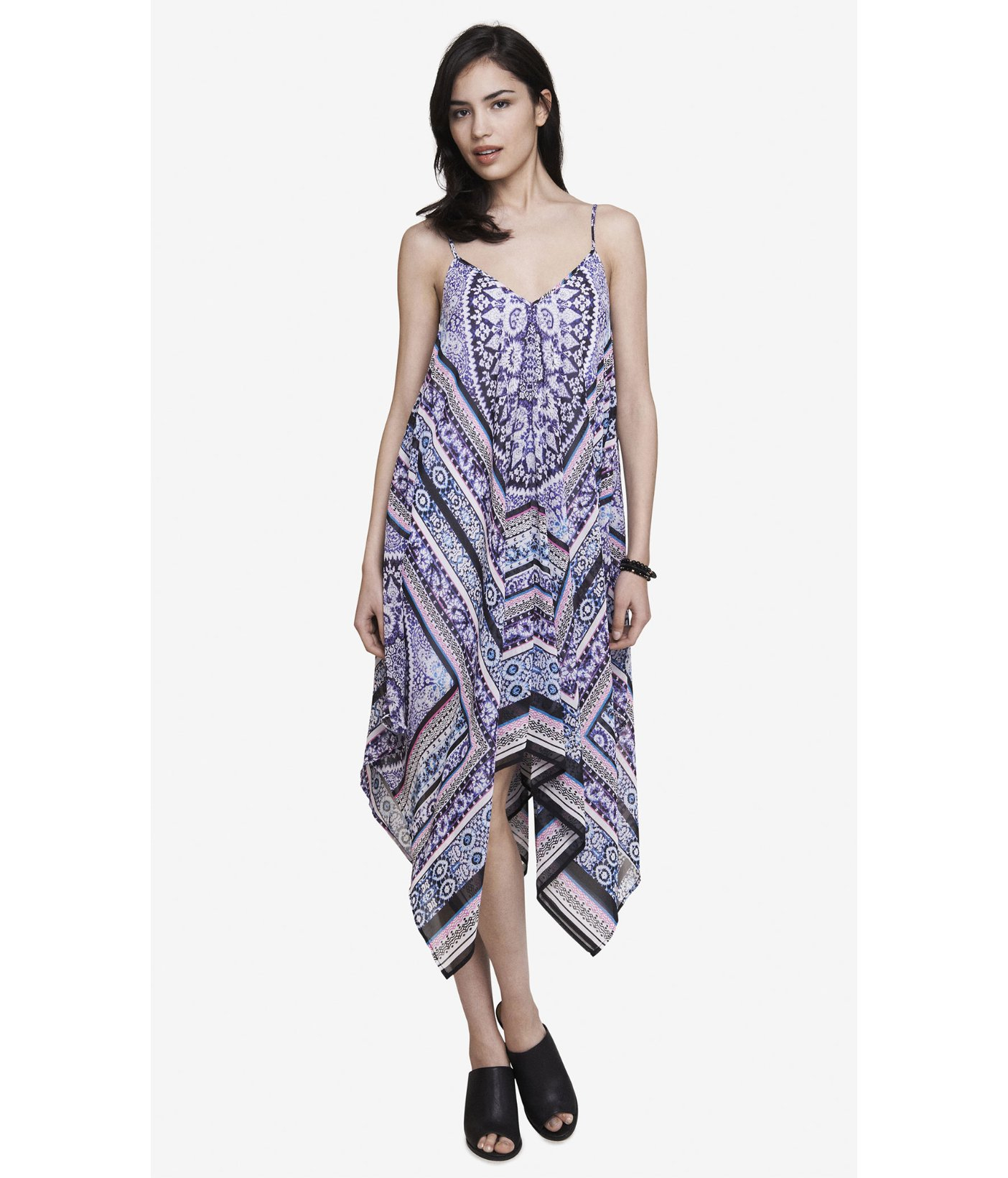 Handkerchief Hem Maxi Dress