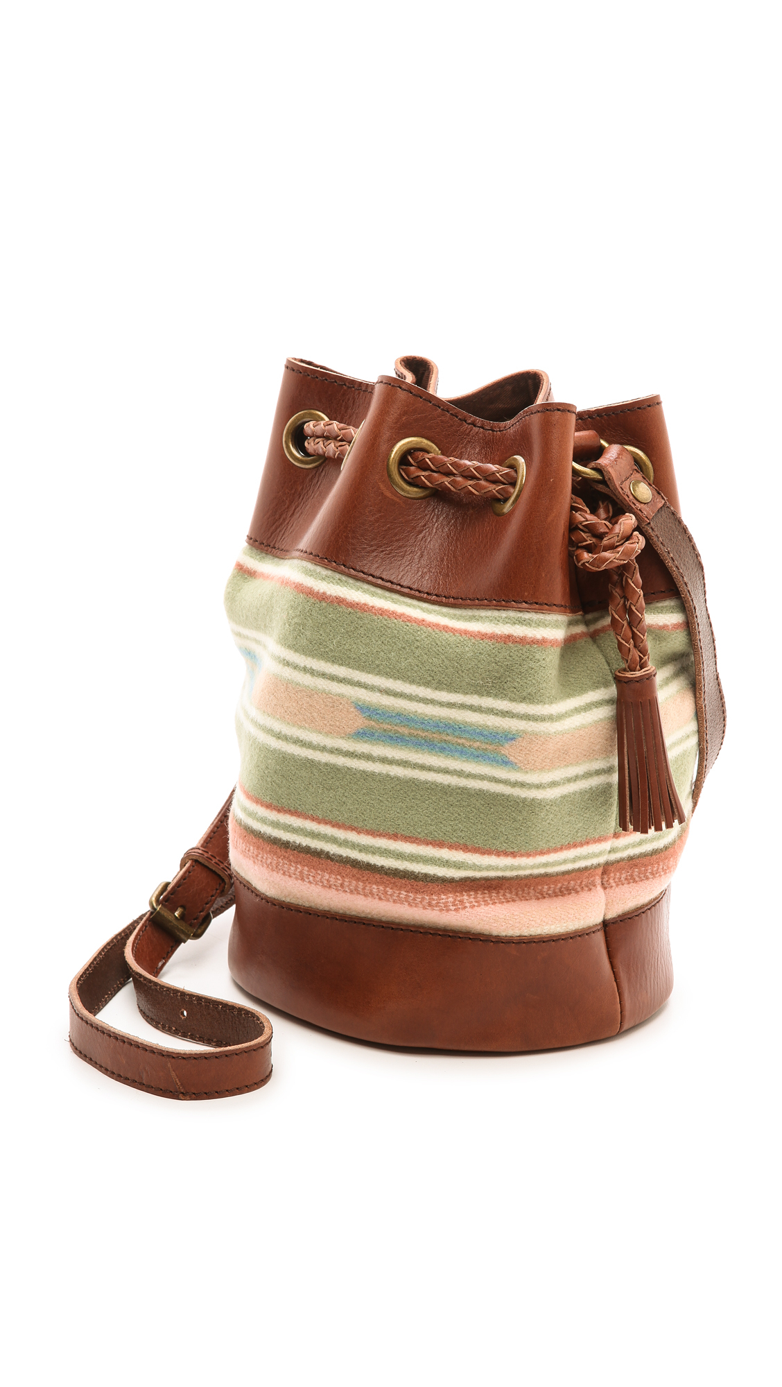 Lyst - Pendleton Small Bucket Bag Agave Stripe in Brown