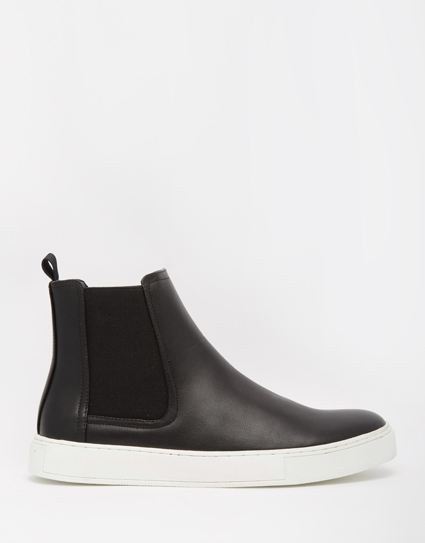 Asos Chelsea Boots In Black With Chunky Sole in Black for Men | Lyst