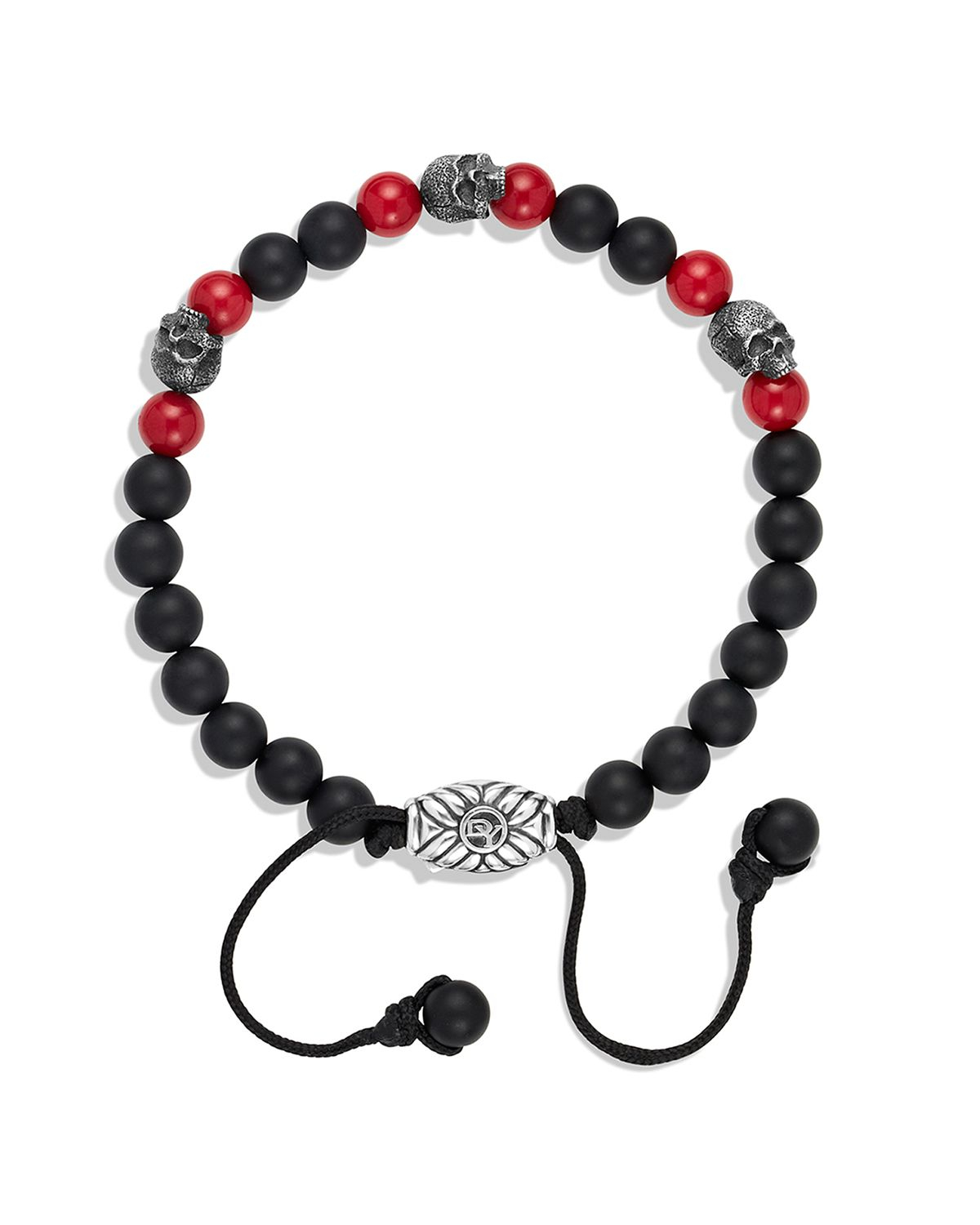 Lyst David Yurman Spiritual Beads Skull Bracelet With Black Onyx Gallery