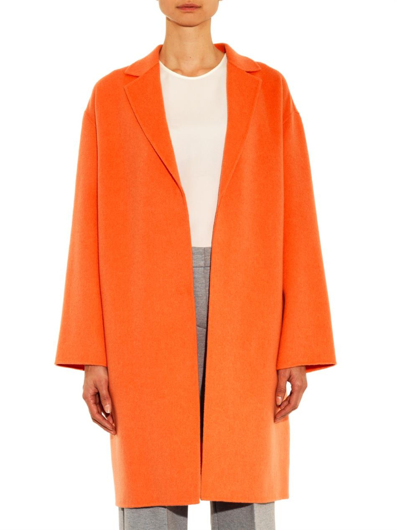 Lyst - Max Mara Studio Manco Oversized Coat in Orange