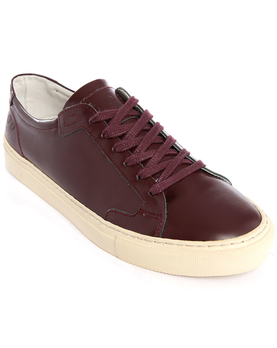 Piola Ica Polido Burgundy Leather Sneakers in Purple for Men | Lyst