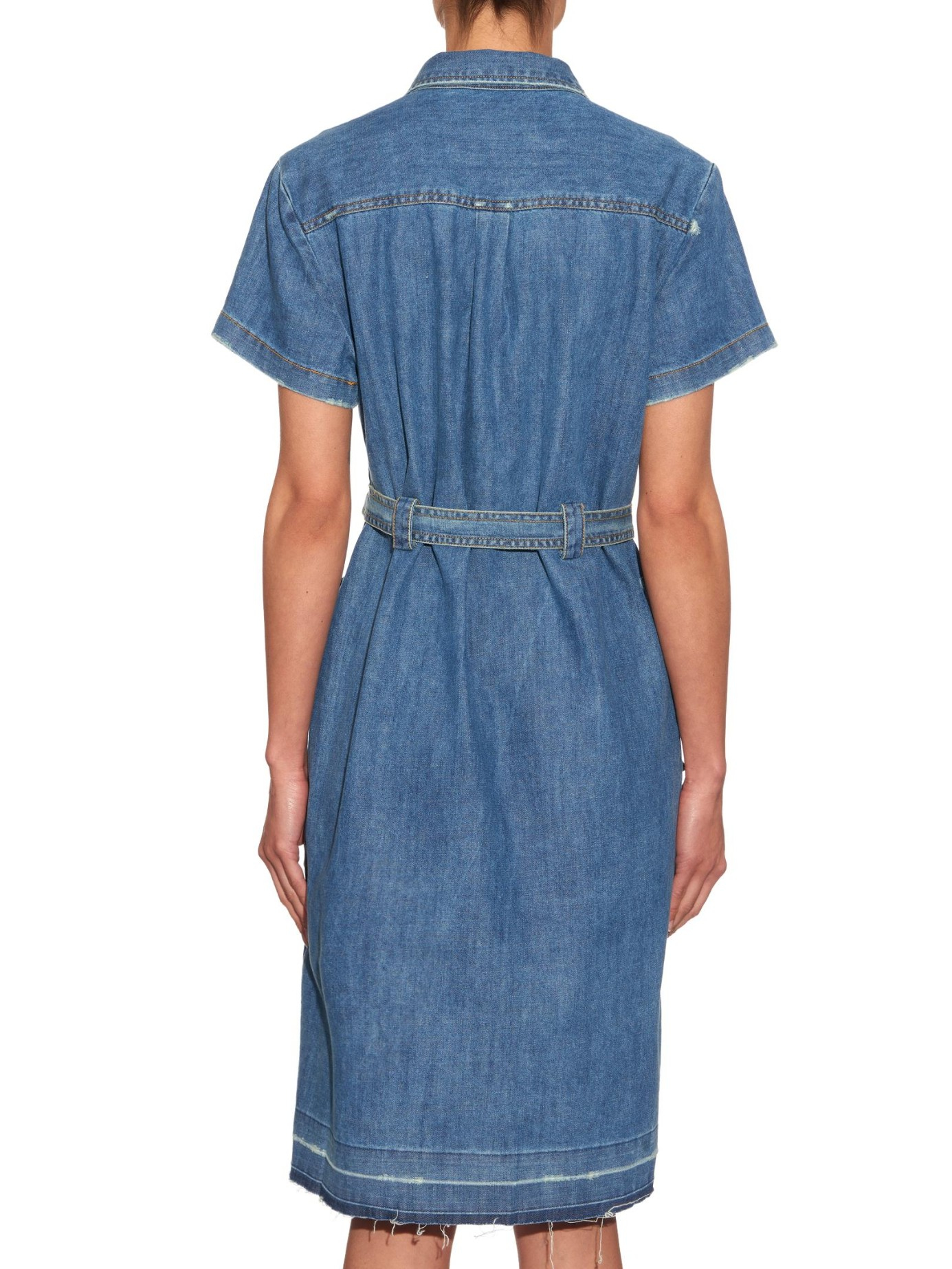 Sea Zip Up Front Denim Dress In Blue Lyst 3067