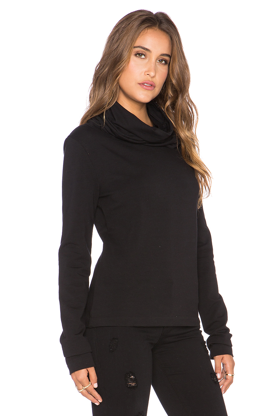 Lyst - Norma Kamali Sweats By Oversized Turtleneck Sweater in Black