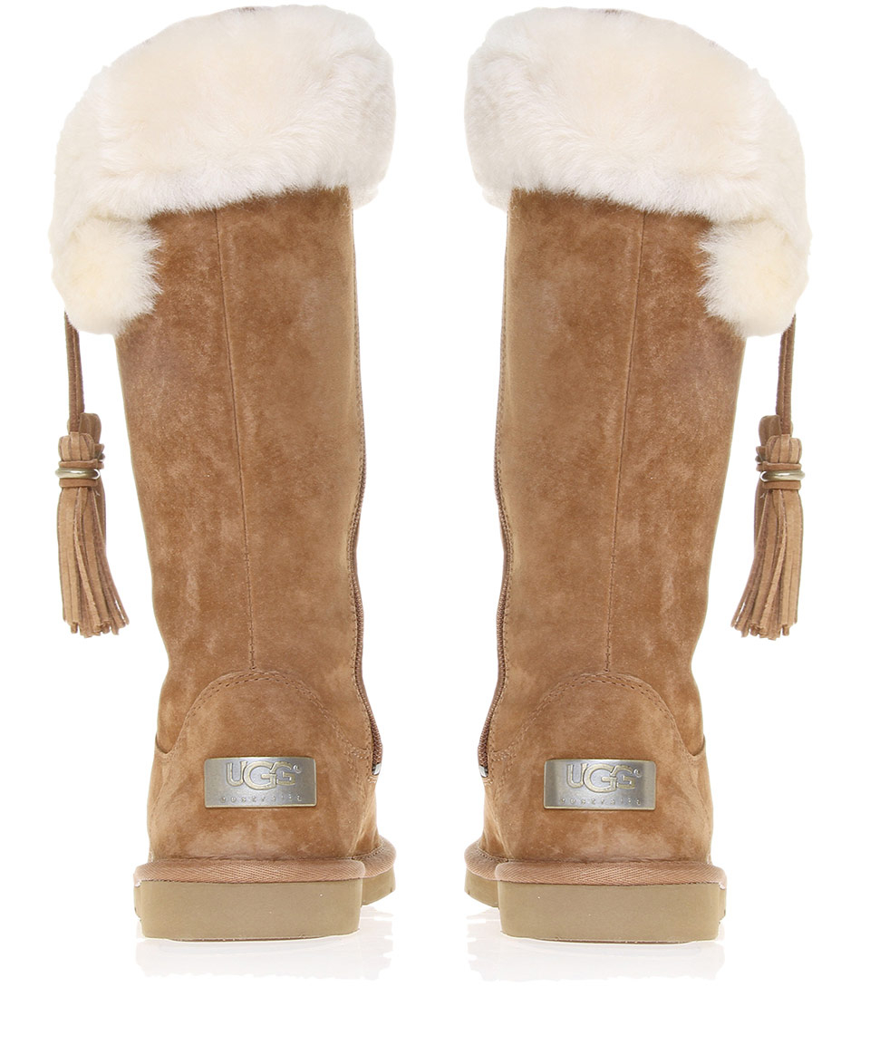 Lyst Ugg Tan Plumdale Sheepskin Boots In Brown 5293