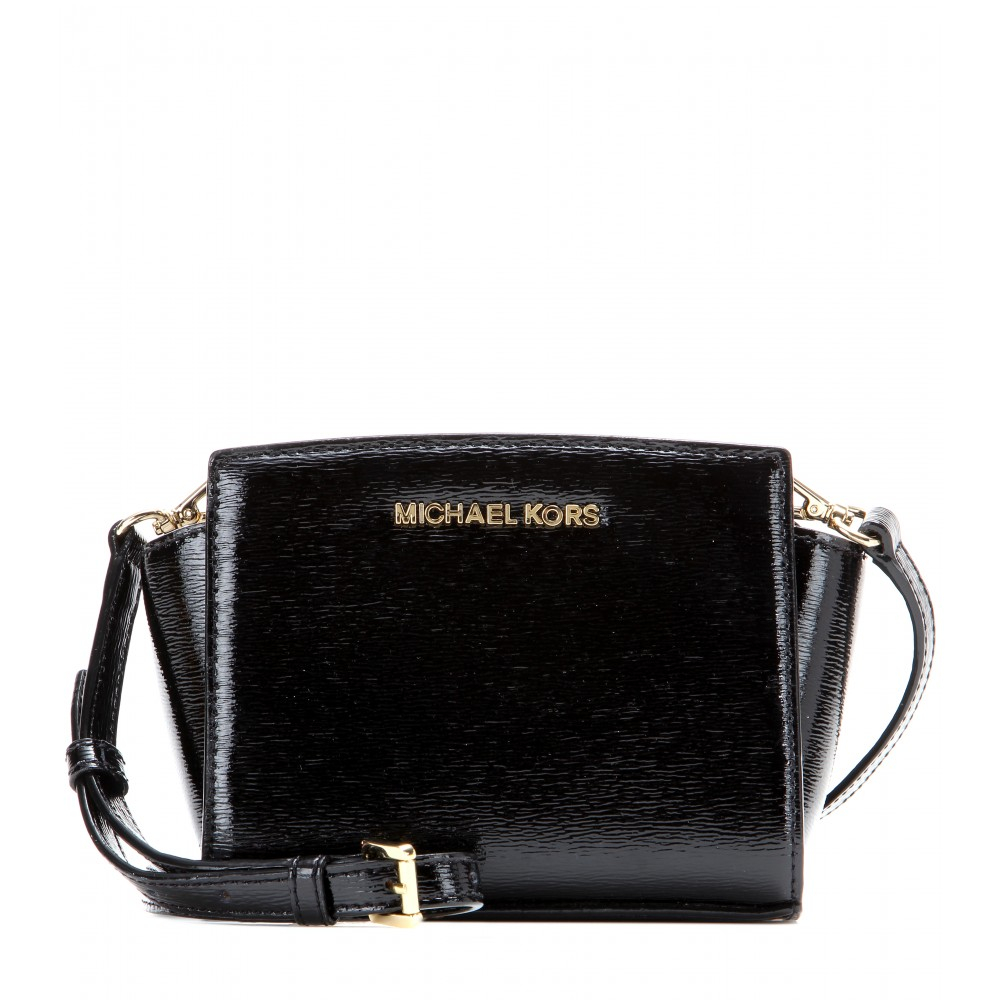 Lyst Michael Kors Selma Mini Messenger Patent Leather Gallery