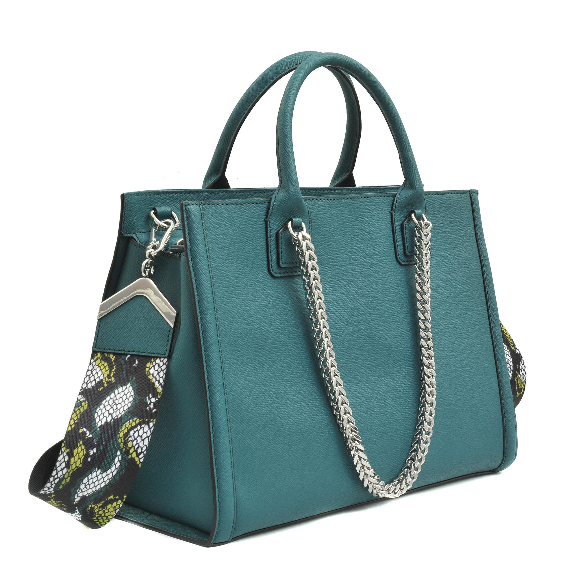 Karl lagerfeld Rock Strap Saffiano Tote in Green Lyst