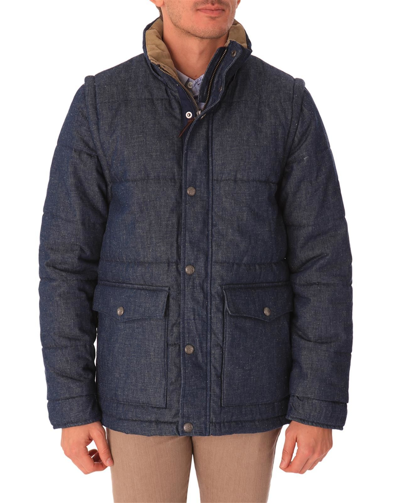 Levi's Feather-quilted Leather Jacket With Removable Sherpa Hood in ...