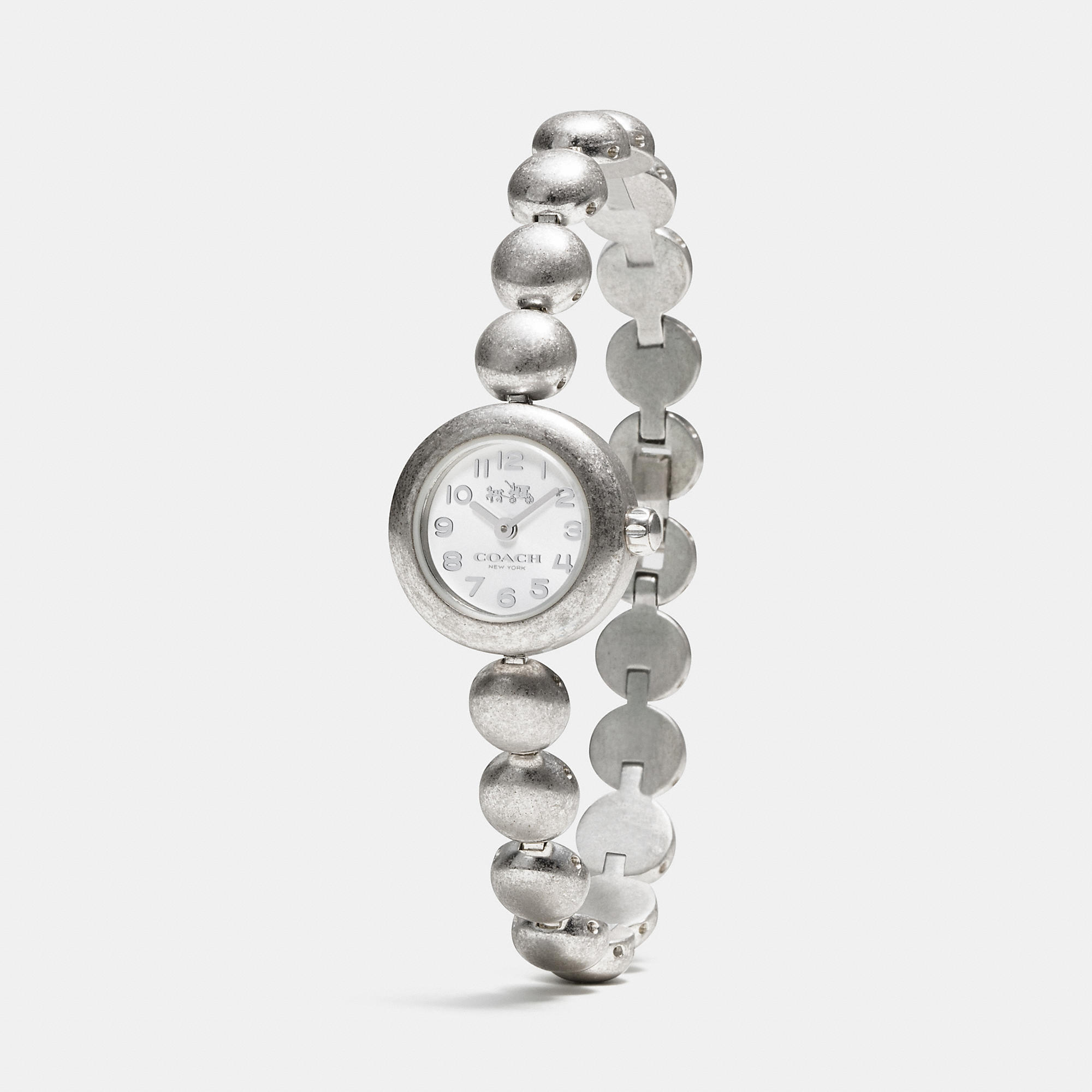 Lyst Coach Rivet Stainless Steel Studded Bracelet Watch In Metallic Gallery