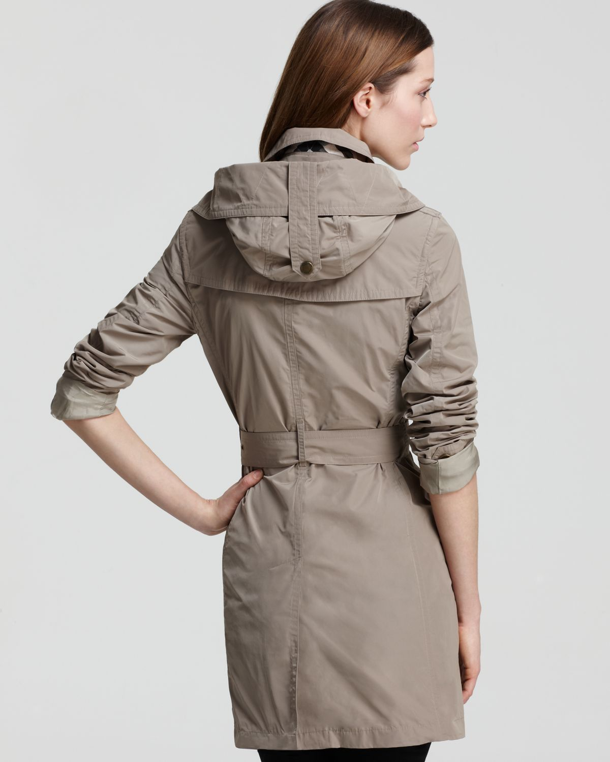Lyst Burberry Balmoral Raincoat with Hood in Natural