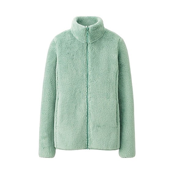 Download Uniqlo Women Fluffy Fleece Long Sleeve Full Zip Jacket in ...