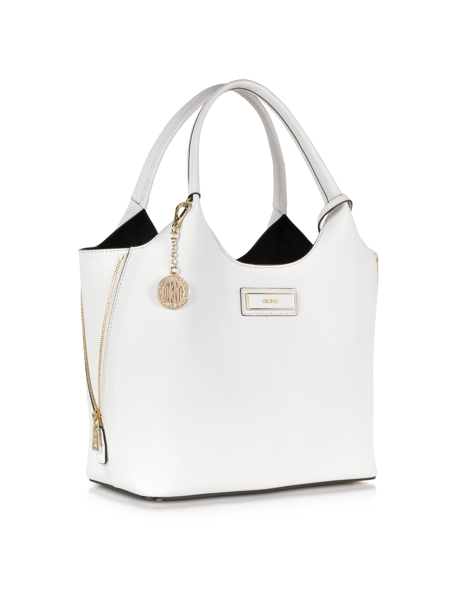 Lyst Dkny Bryant Park Saffiano Leather Zip Tote In White