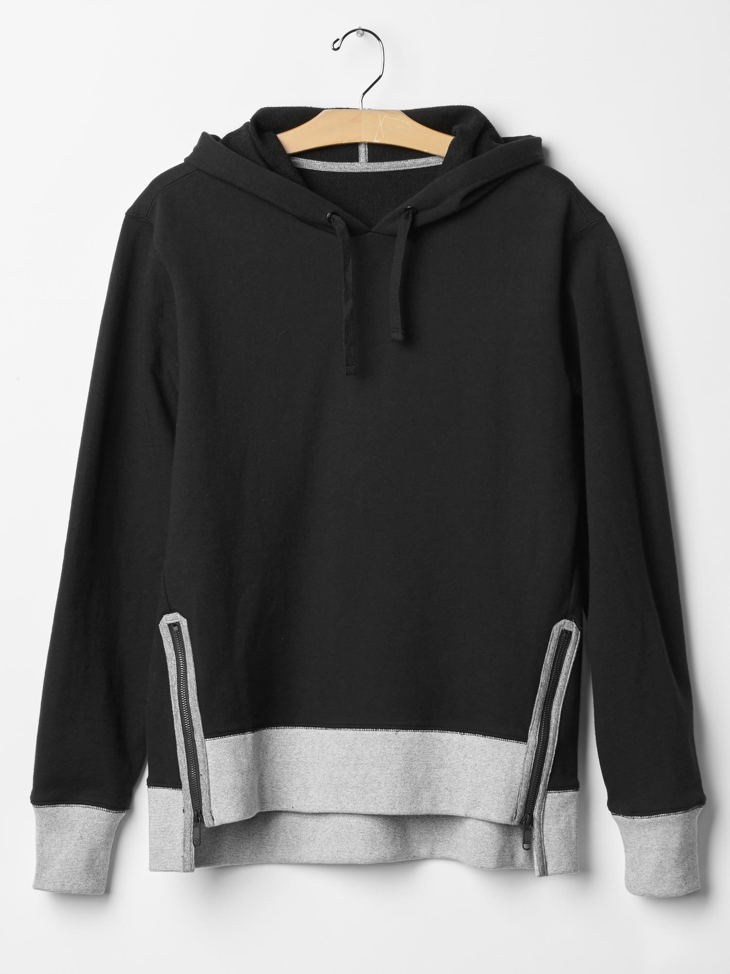 Gap Side Zip Hoodie in Black for Men (true black)