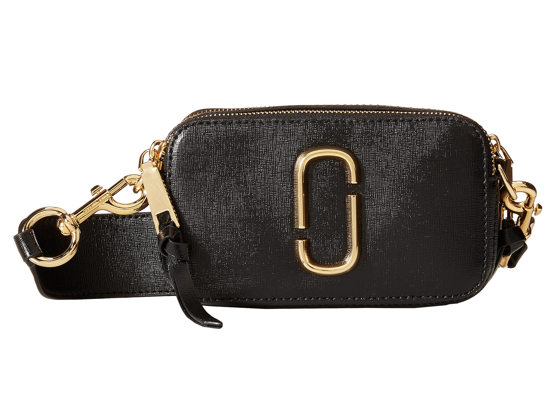 Marc jacobs Snapshot Colour Block Saffiano Small Camera Bag in Black | Lyst