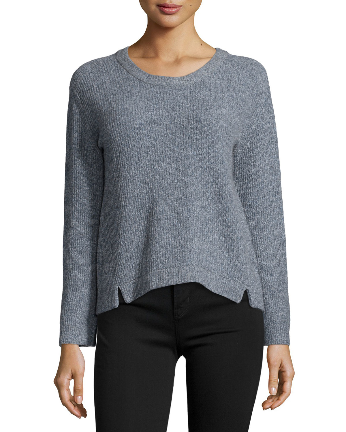 J brand Burlington Long-sleeve Sweater in Gray | Lyst