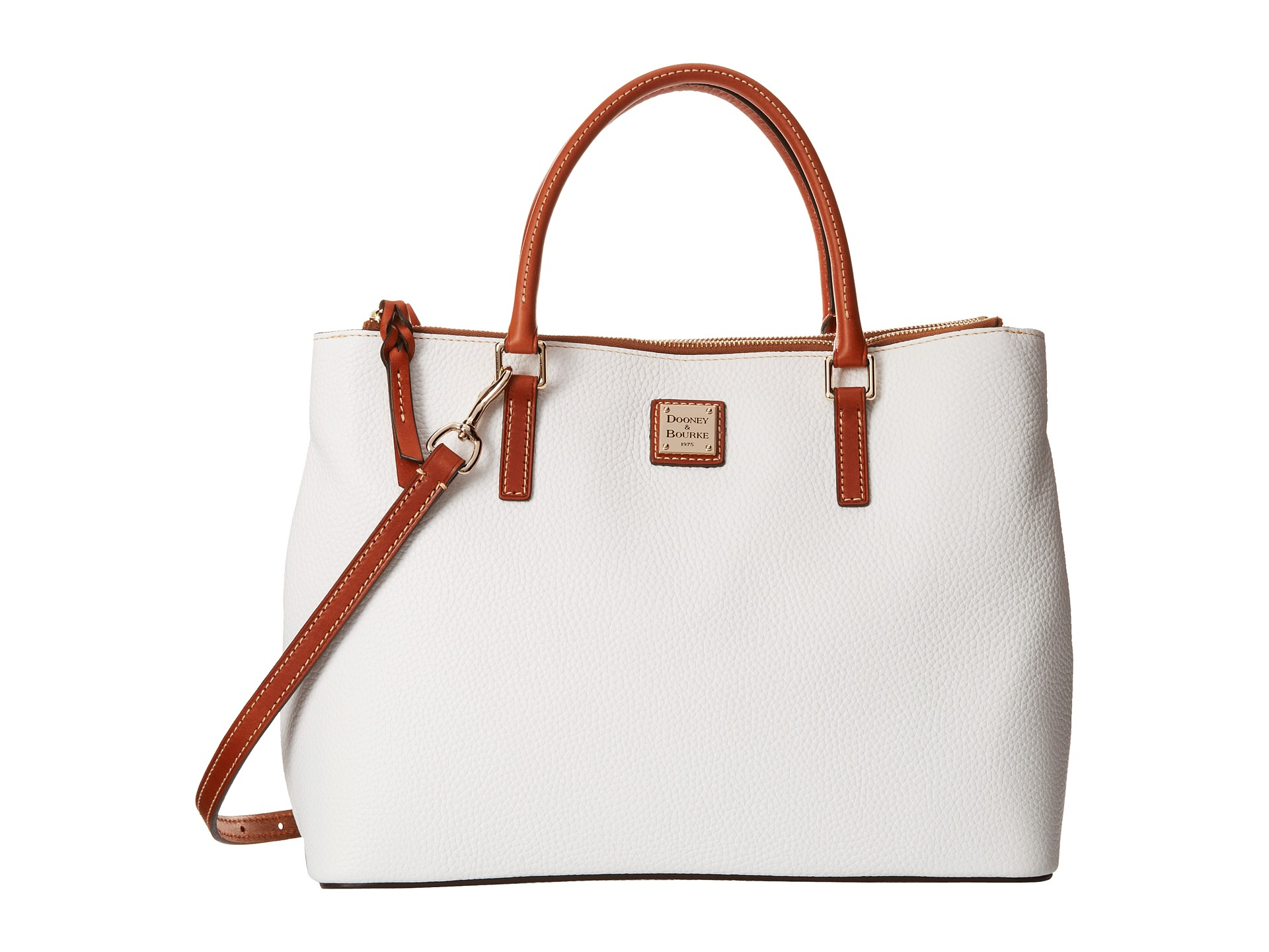 Lyst Dooney Bourke Pebble Willa Zip Satchel In White Gallery