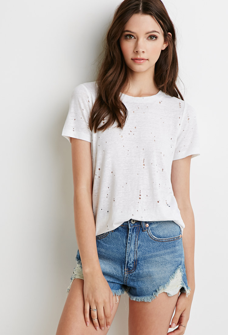 Buy white t shirt forever 21 cheap online