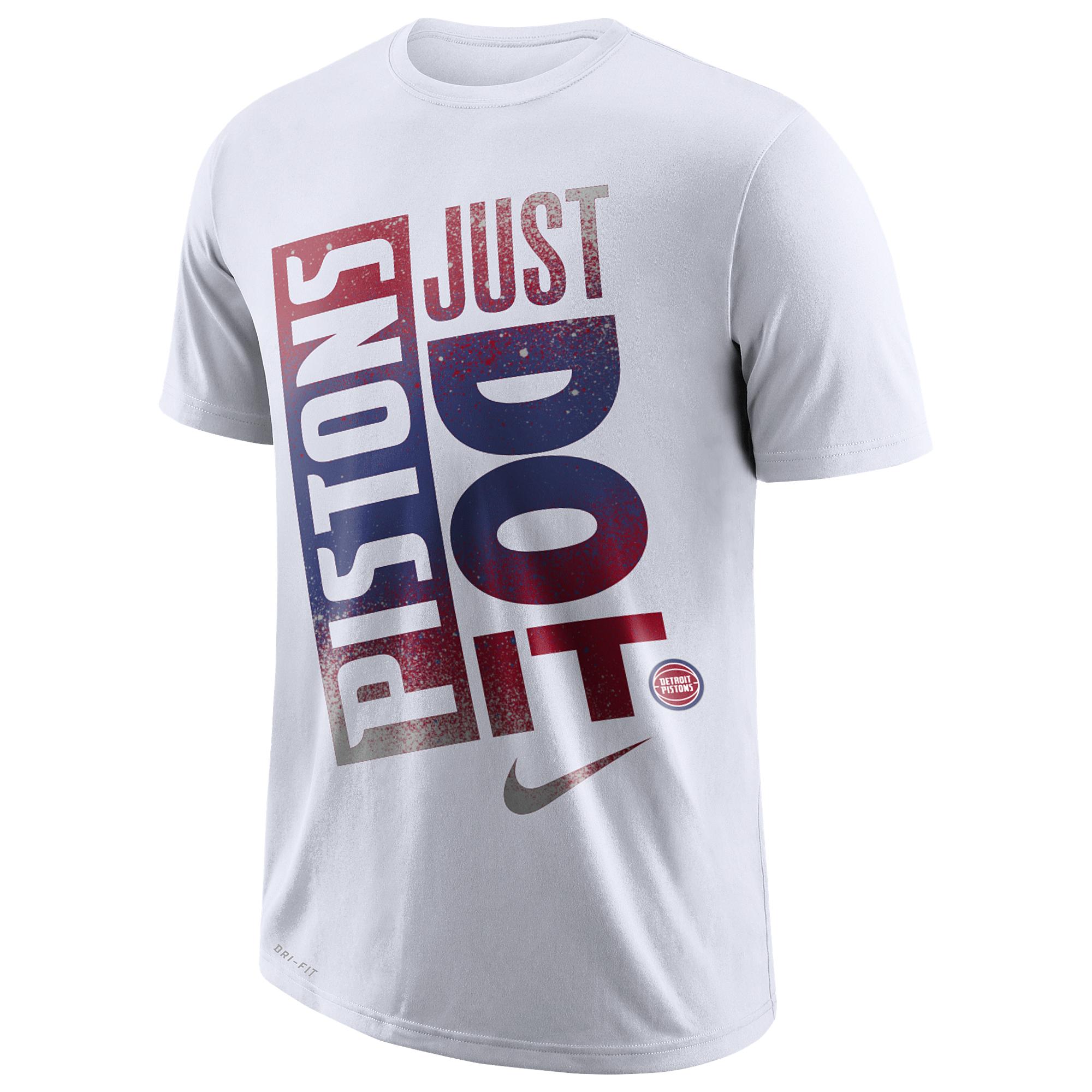 Nike Detroit Pistons Nba Just Do It Mzo T-shirt in White for Men - Lyst