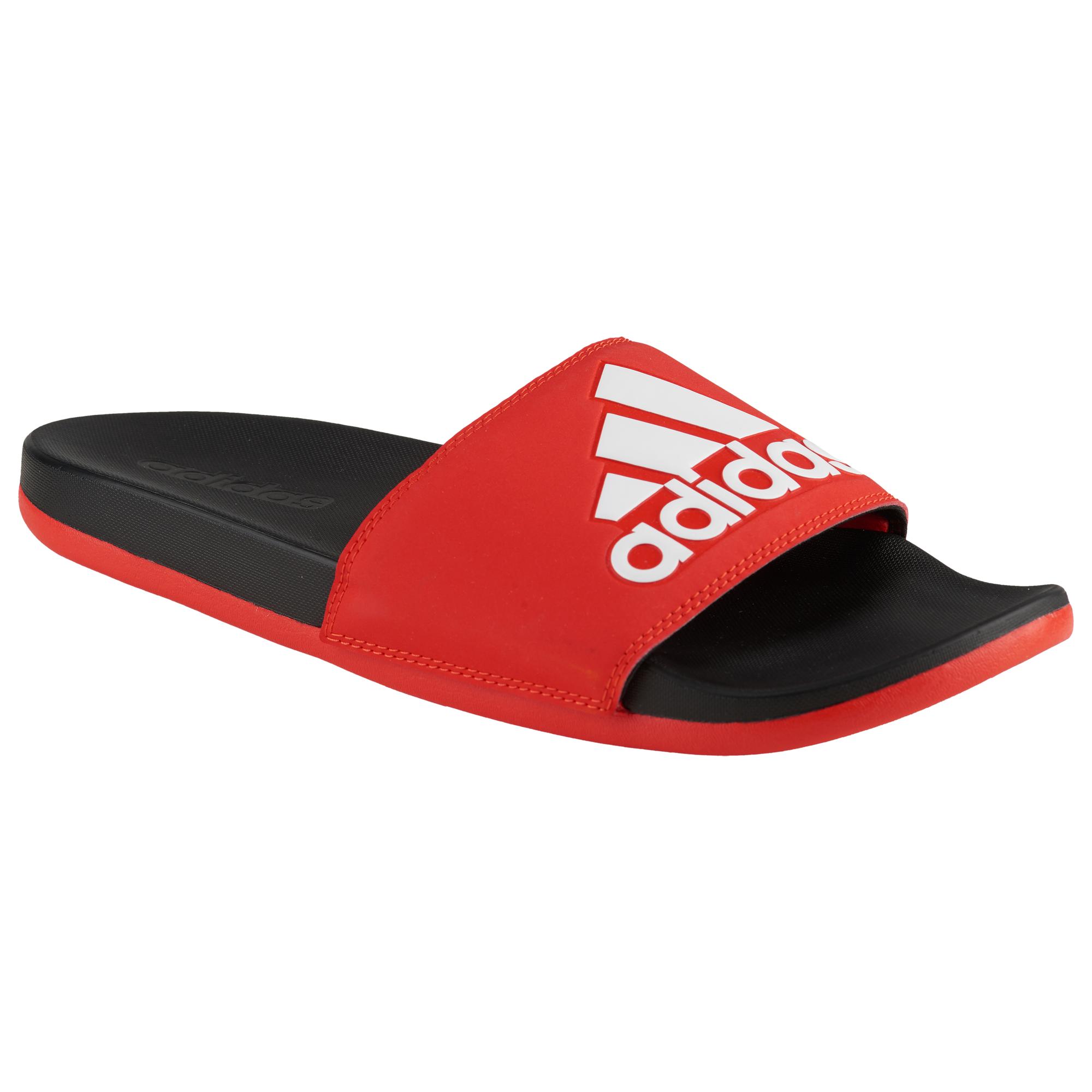 adidas Synthetic Adilette Comfort Slide Shoes in Red for Men - Lyst