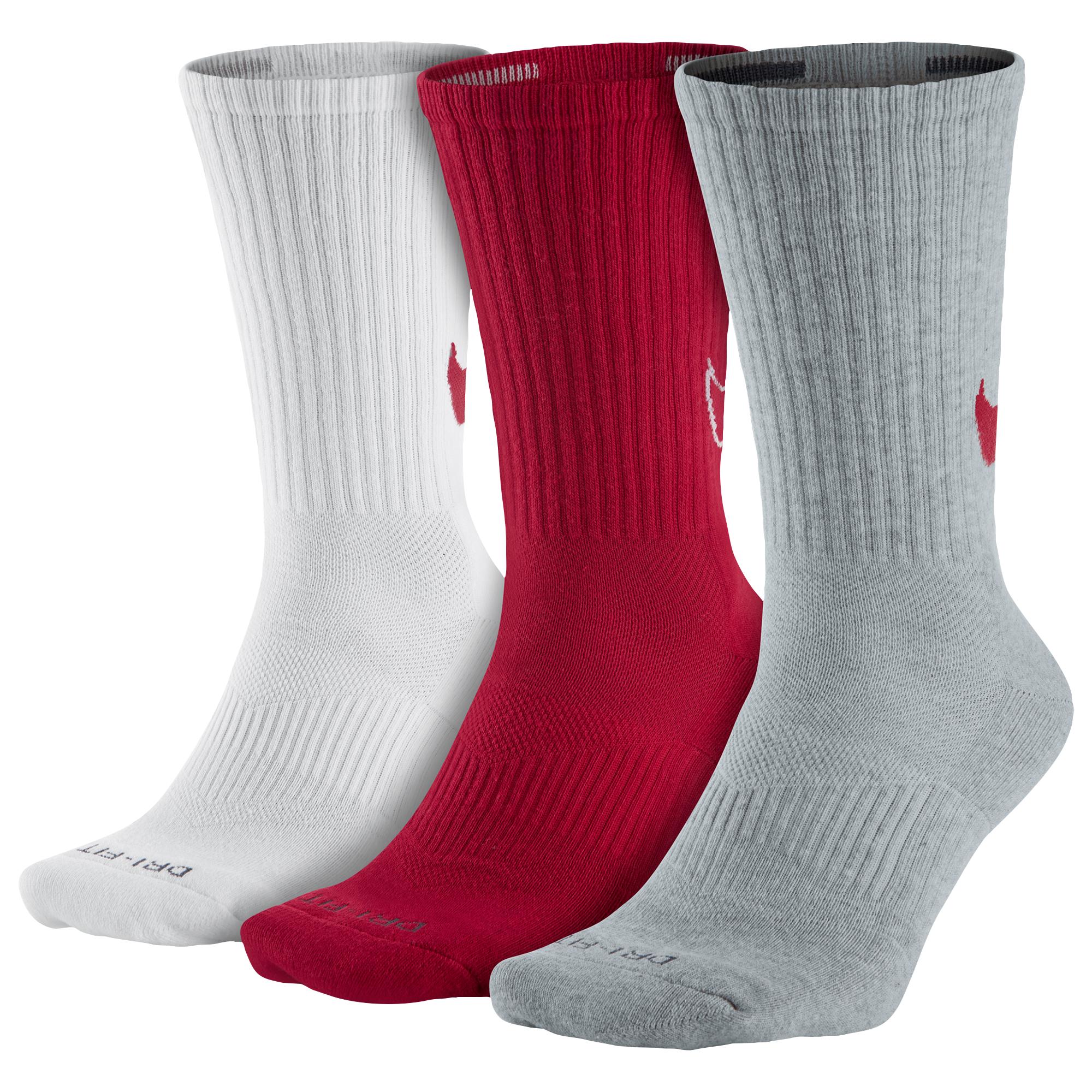 nike socks red white