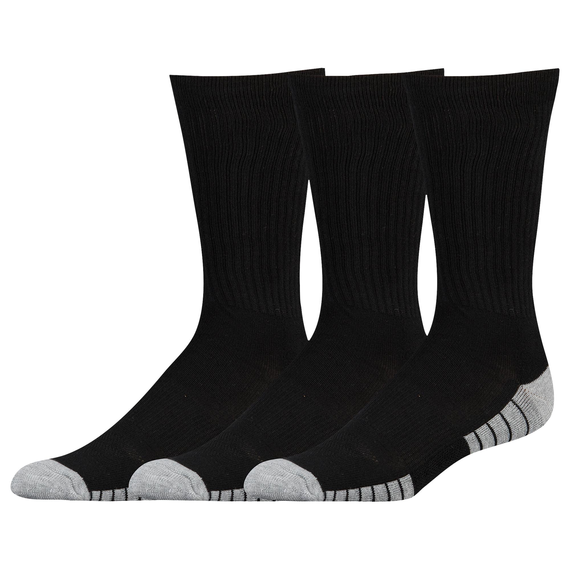 Under Armour Heatgear Tech 3 Pack Crew Socks in Black for Men - Lyst
