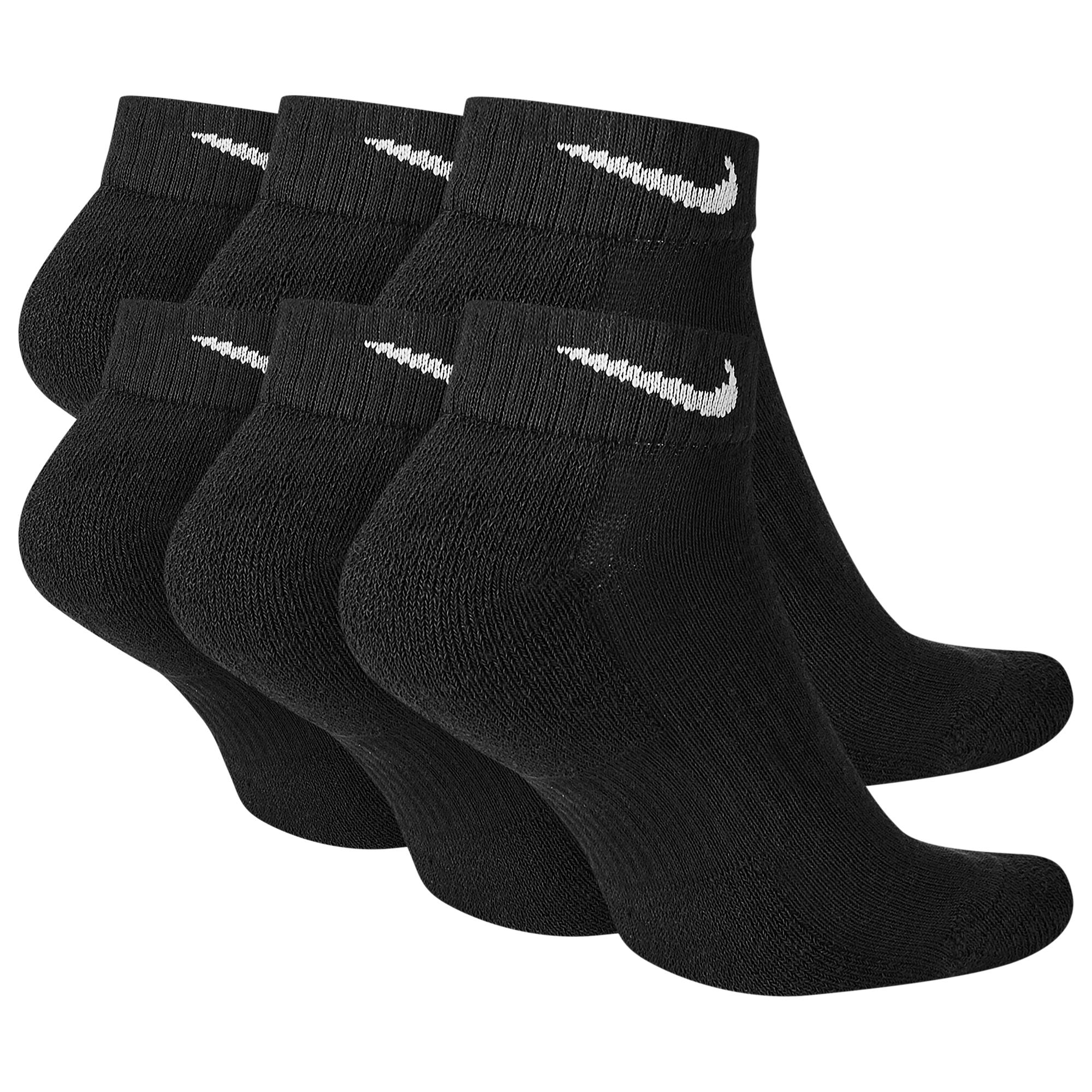Nike 6 Pk Dri-fit Cotton Low Cut Socks in Black for Men - Save 11% - Lyst