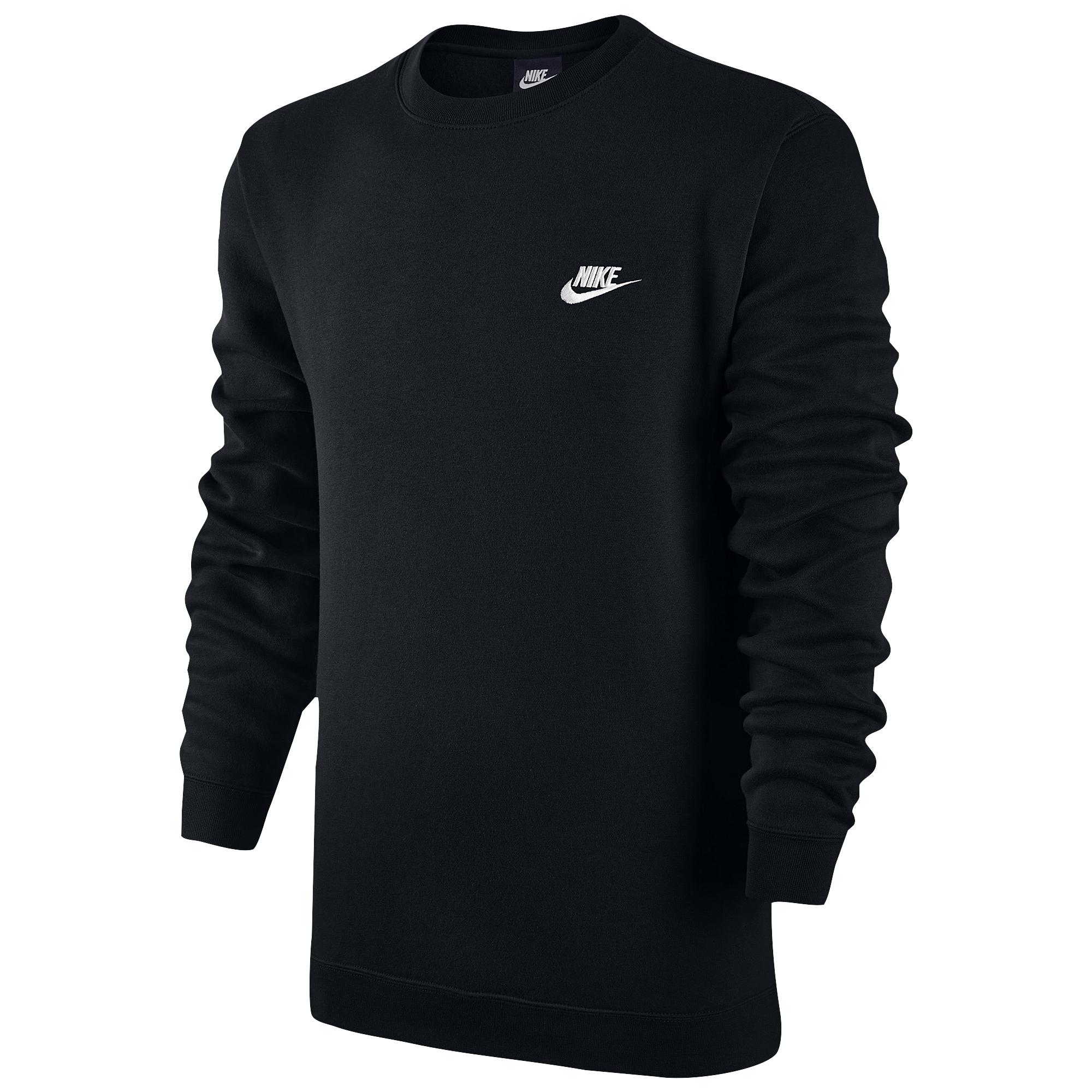 Nike Club Fleece Crew in Black for Men - Lyst