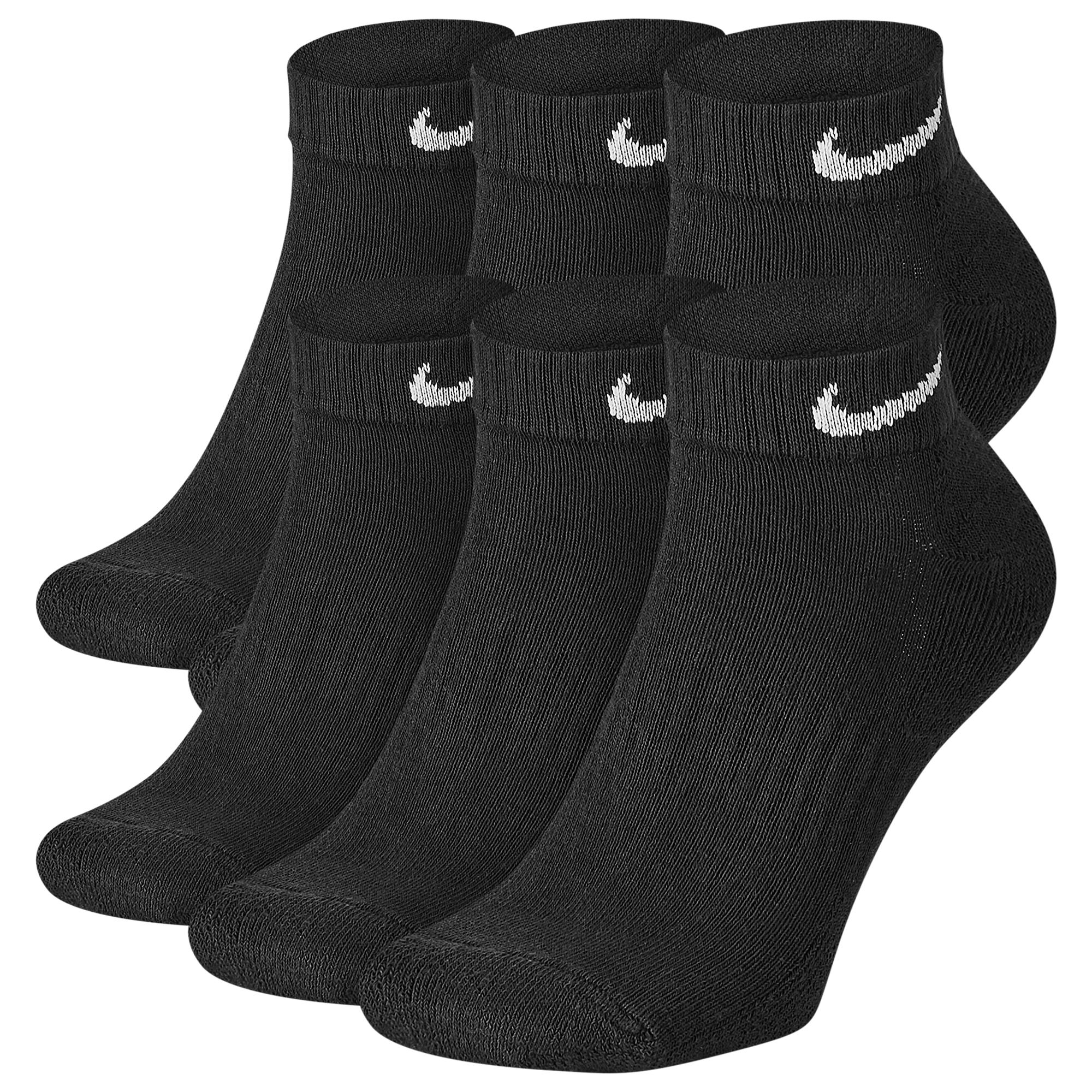 Nike 6 Pk Dri-fit Cotton Low Cut Socks in Black for Men - Save 11% - Lyst