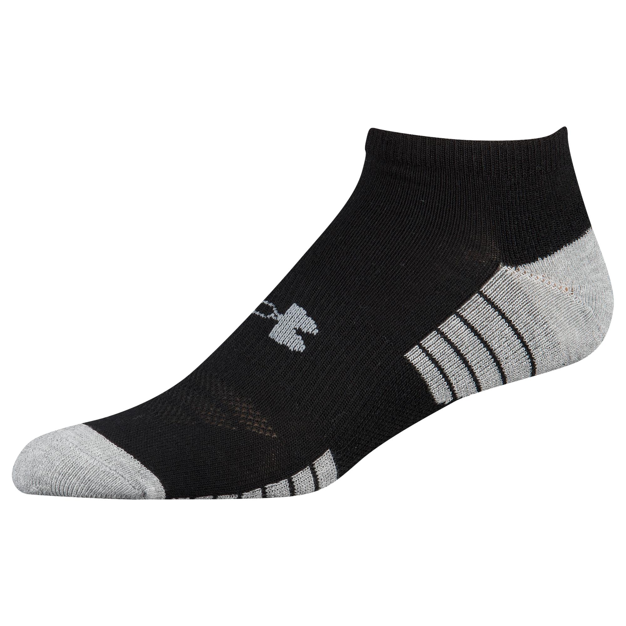 Under Armour Heatgear Tech 3 Pack No Show Socks in Gray for Men - Lyst