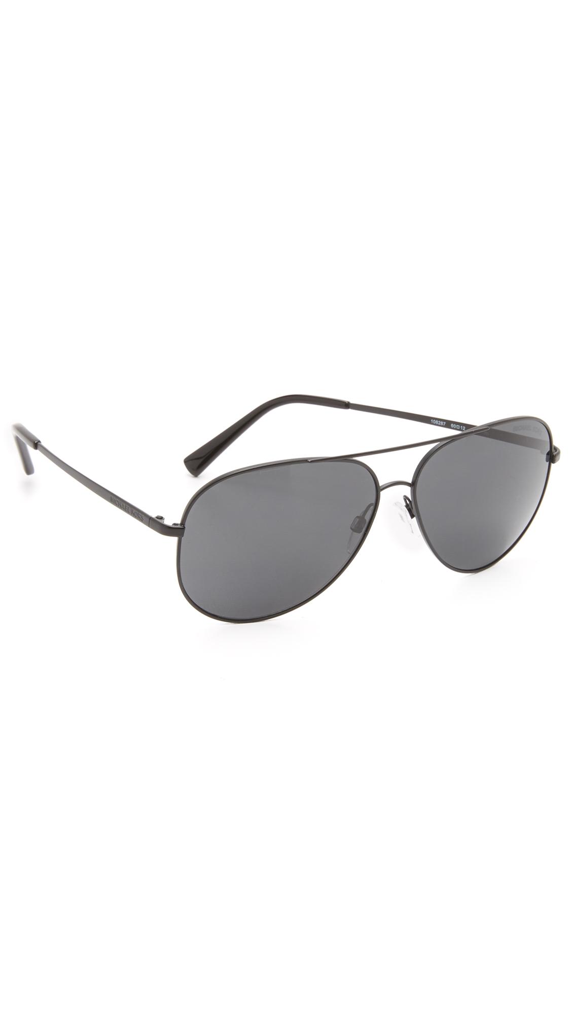 Lyst Michael Kors Aviator Sunglasses In Black For Men