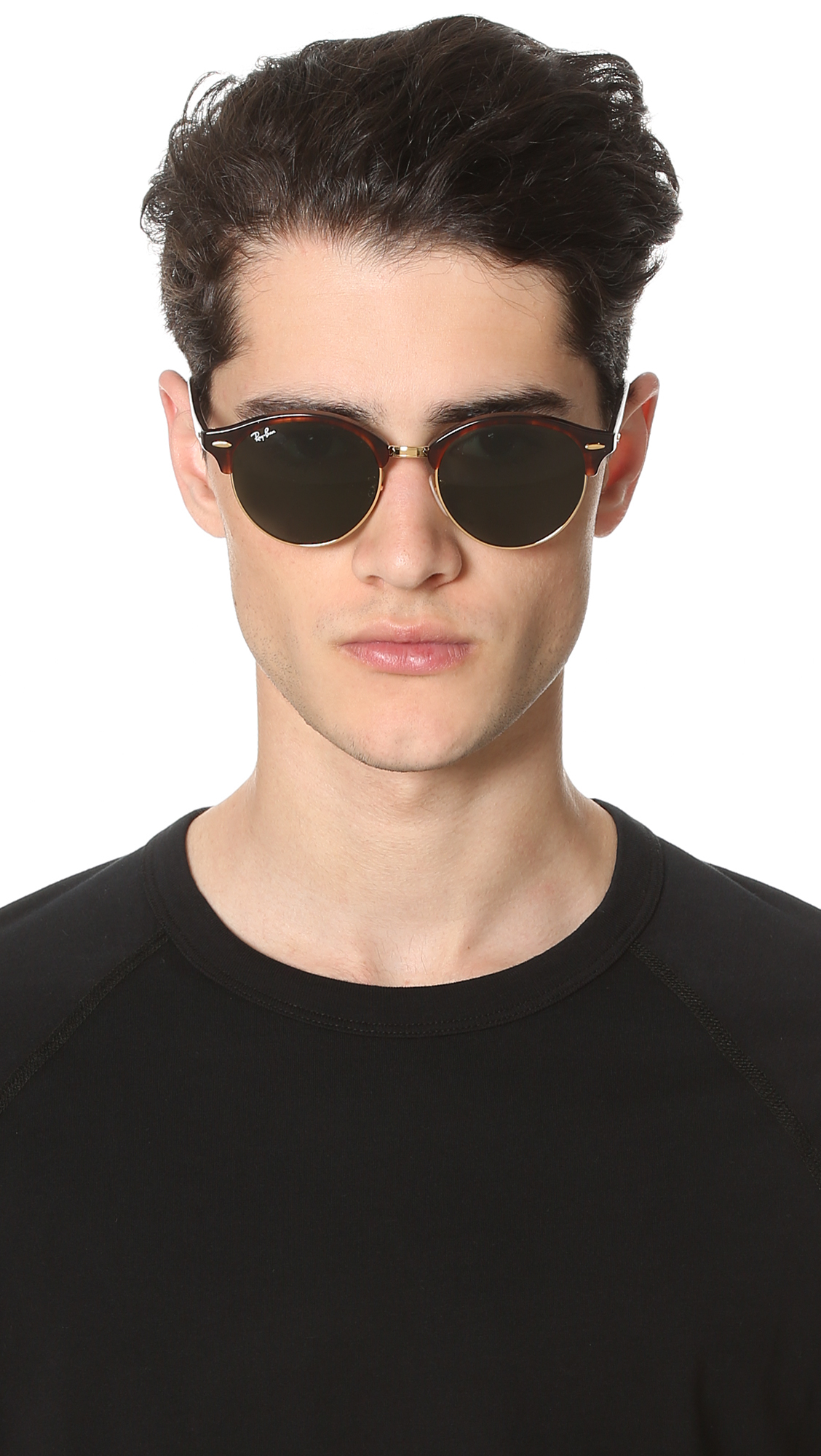 Ray-Ban Club Round Sunglasses in Brown for Men - Lyst