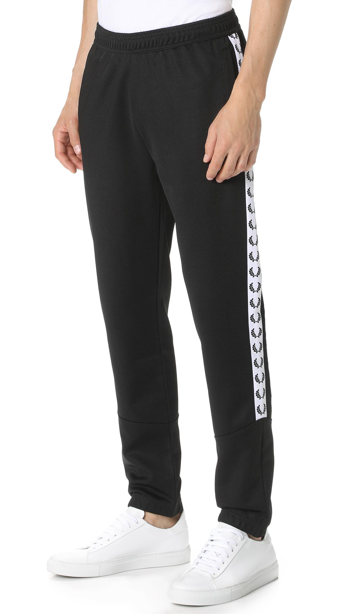 Lyst - Fred Perry Taped Track Pants in Black for Men