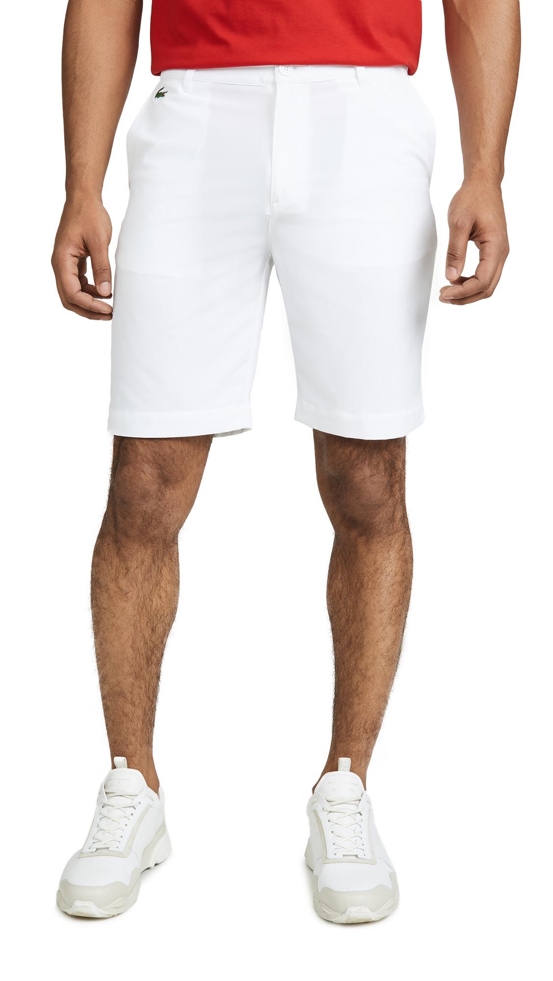 Lacoste Sport Golf Bermuda Shorts With Croc Logo in White for Men - Lyst