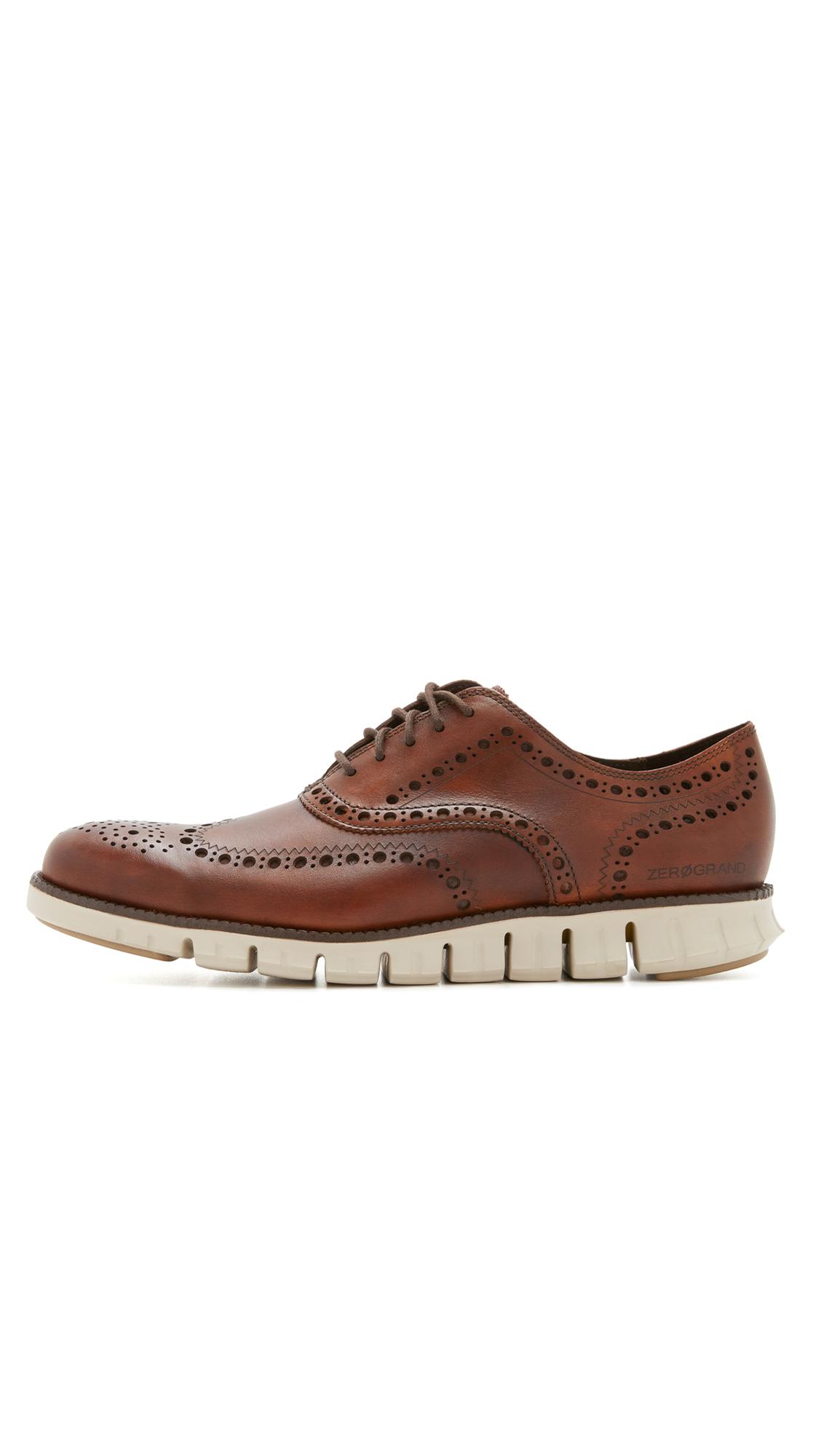 Lyst - Cole Haan Zerogrand Wingtip Oxford Shoes in Brown for Men