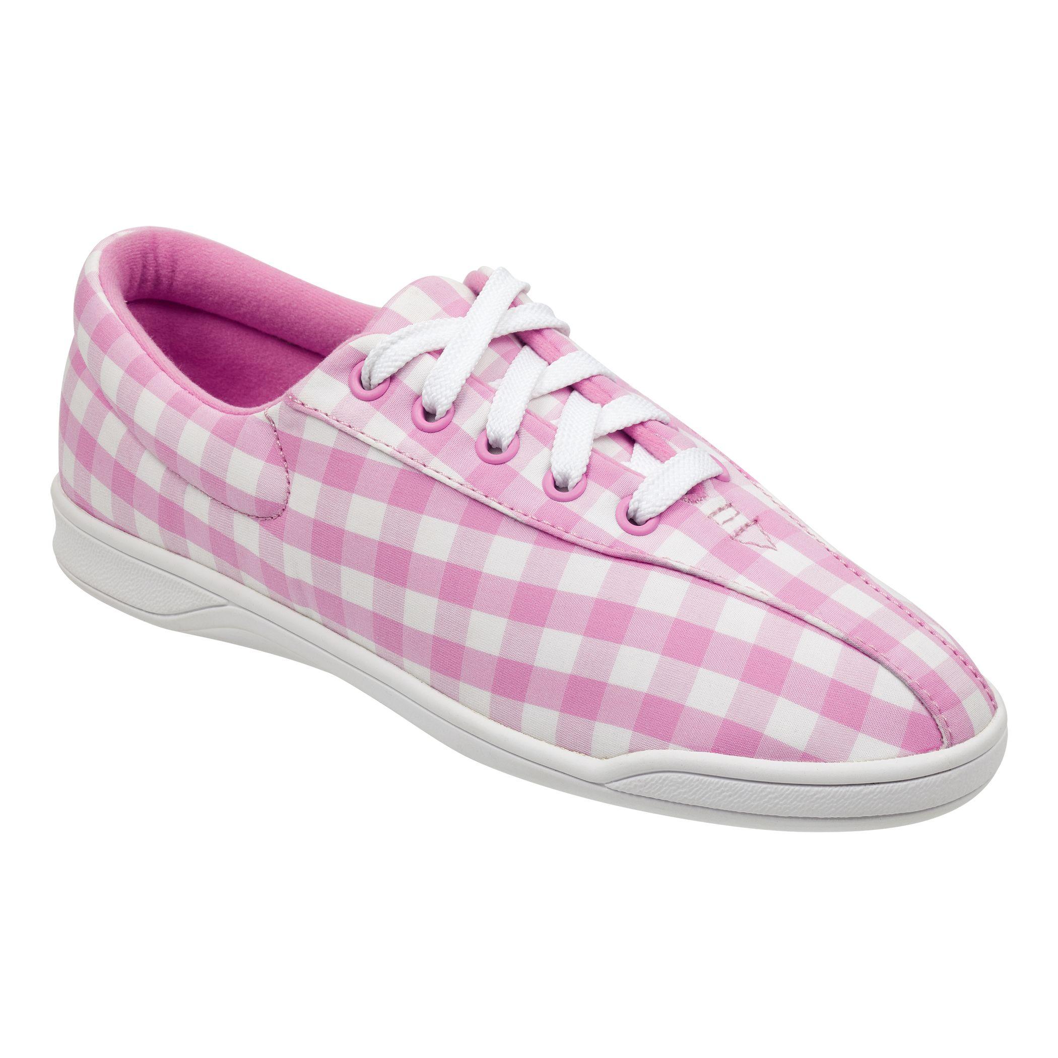 Easy Spirit Ap1 Canvas Walking Shoes Pink Gingham Fabric Lyst