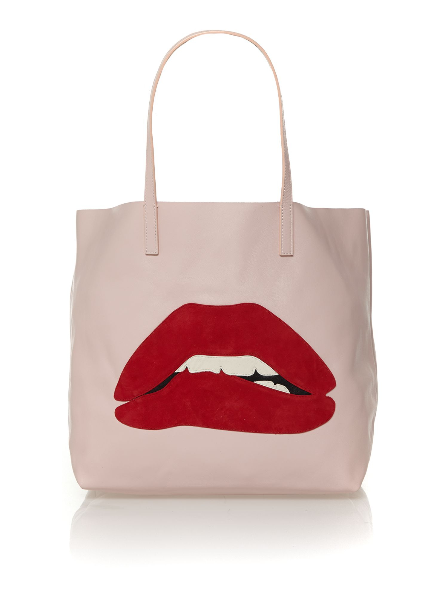 Red valentino Pink Large Lips Tote Bag in Pink | Lyst