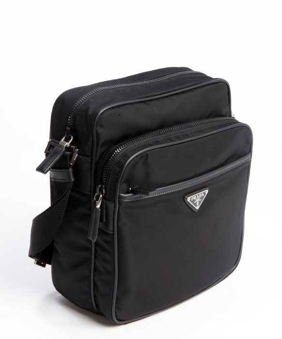 Prada Black Nylon Four Pocket Travel Messenger Bag in Black for ...  