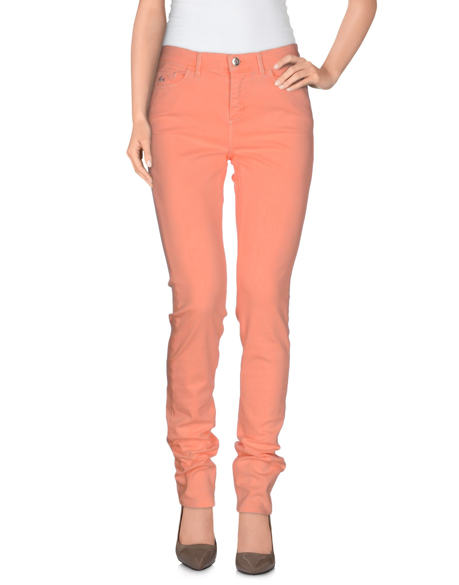 Lyst - Lacoste Denim Trousers in Pink