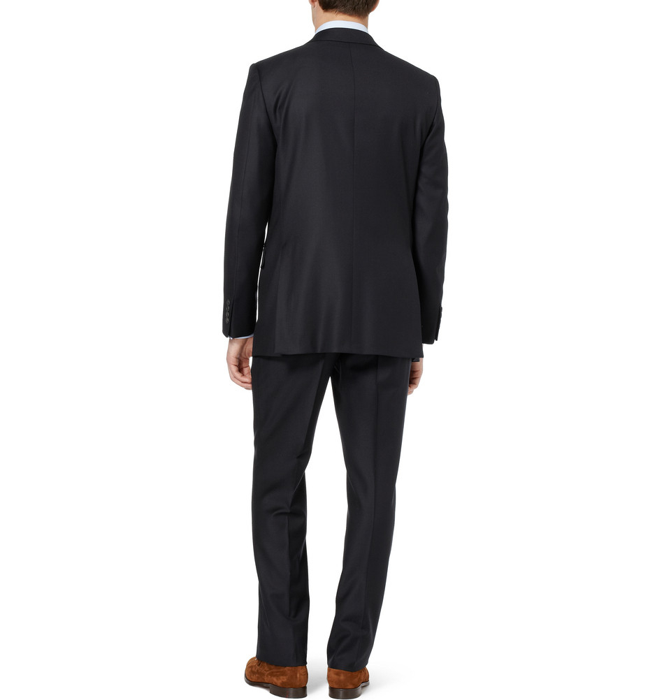 Lyst - Dunhill Navy Wooltwill Suit in Black for Men