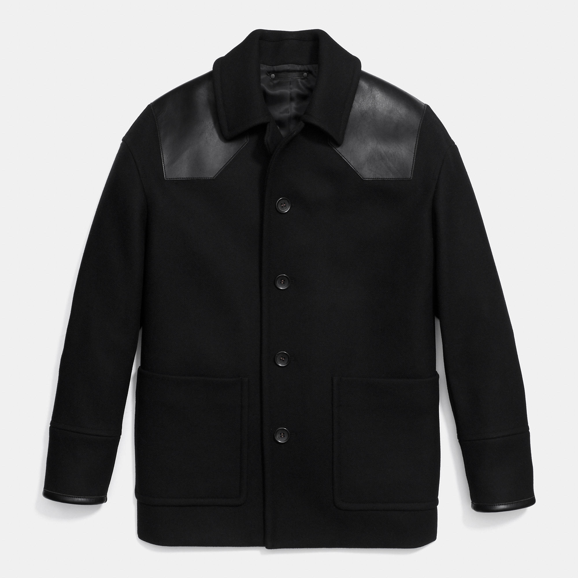 Lyst Coach Rip And Repair Wool Donkey Coat in Black for Men