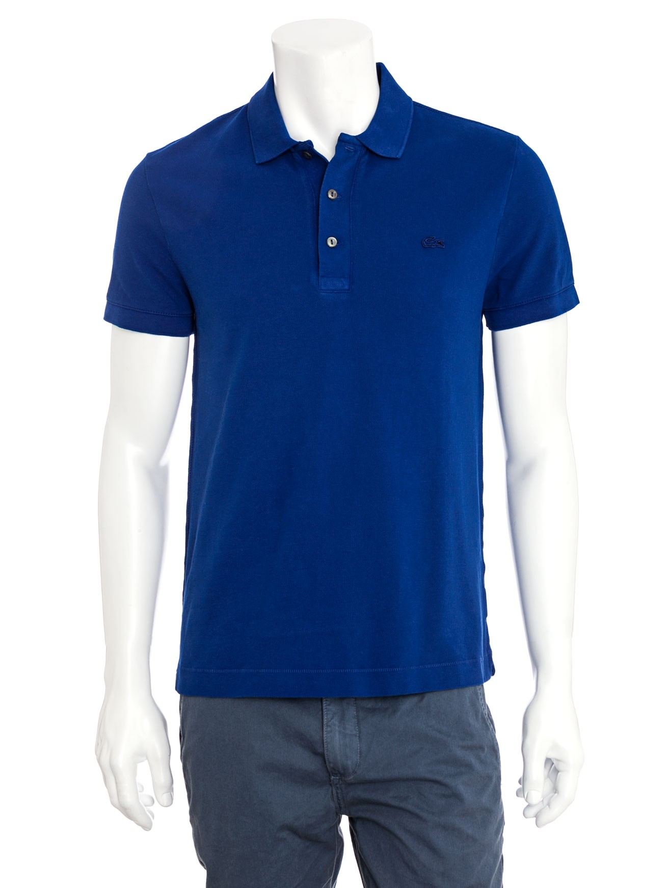 Lacoste Slimfit Vintage Wash Polo Shirt in Blue for Men (ROYAL BLUE) | Lyst