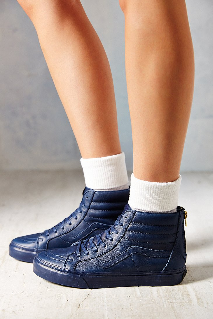 Lyst Vans Sk8Hi Zip Leather Women'S Sneaker in Blue