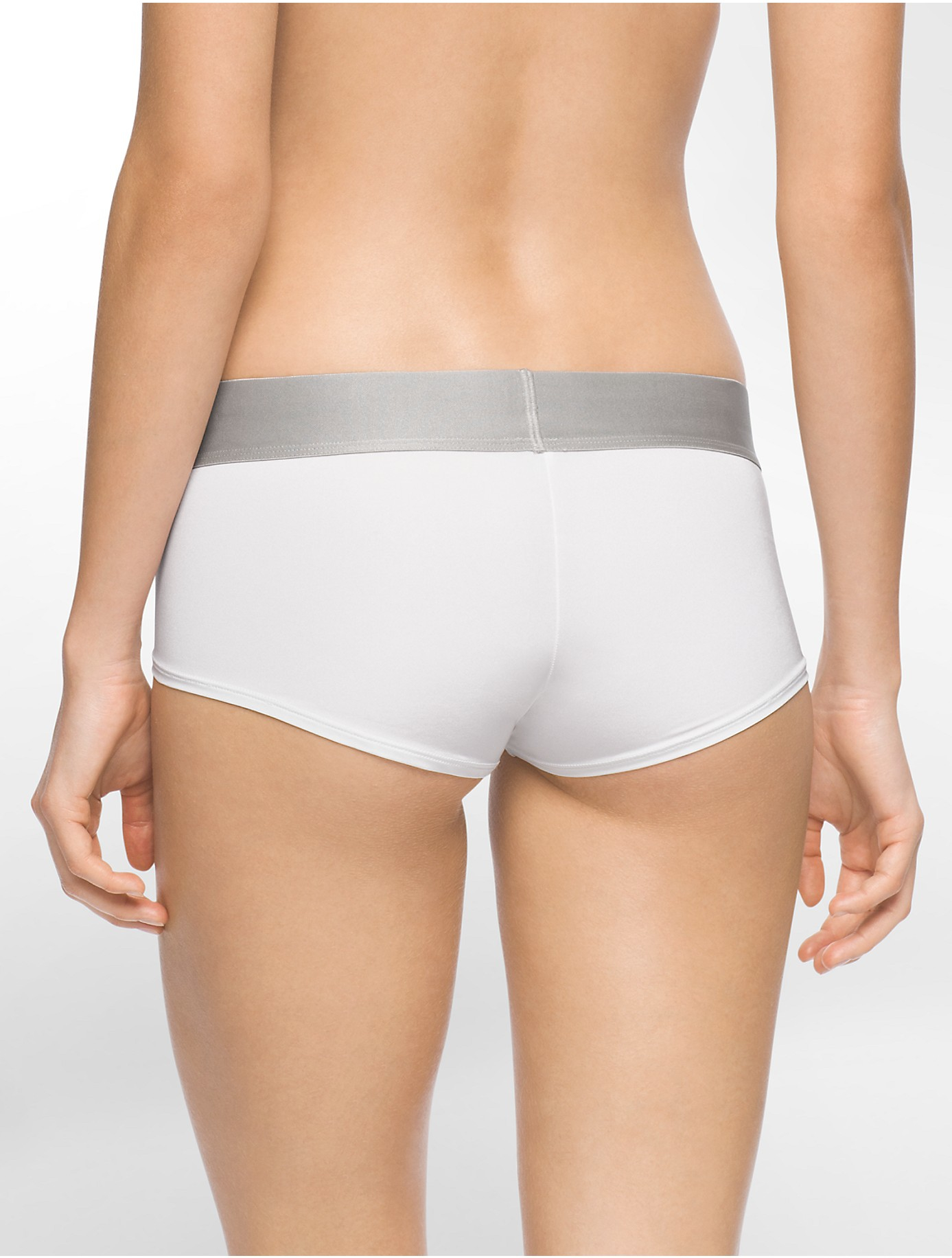 Lyst Calvin Klein Underwear Steel Microfiber Boyshort in White