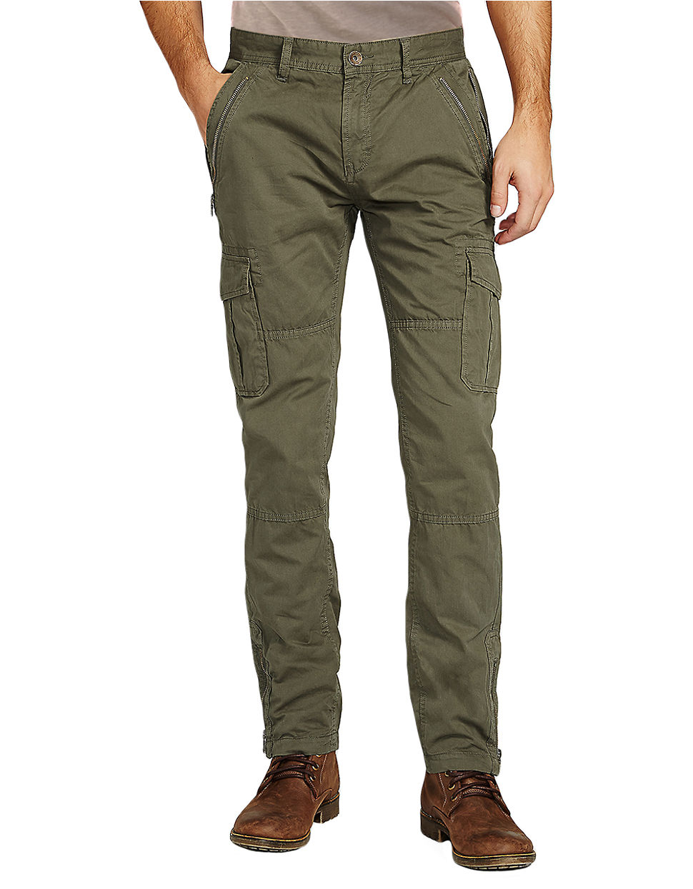 Guess Iconic Twill Cargo Pants in Green for Men | Lyst