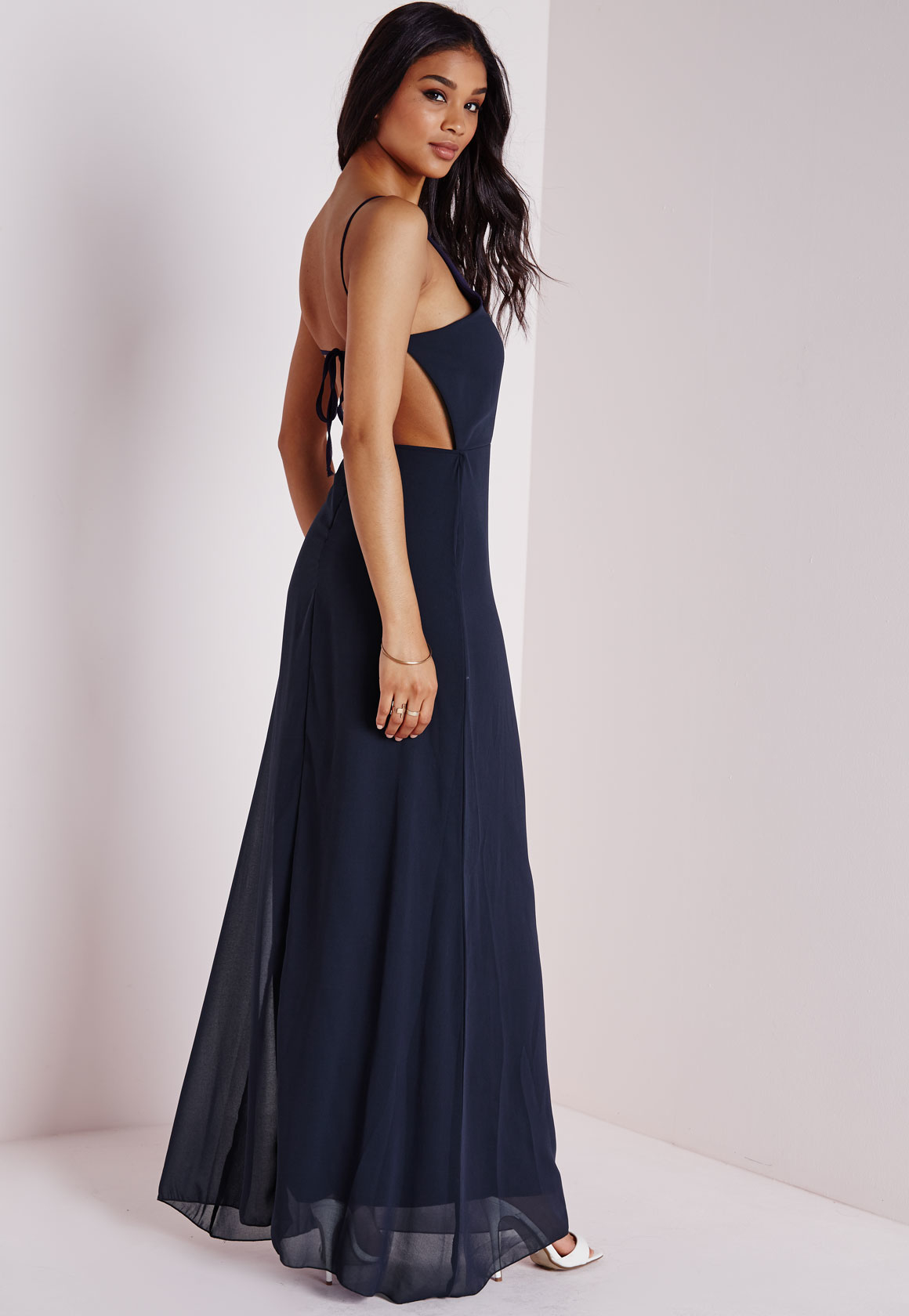 strappy evening gown