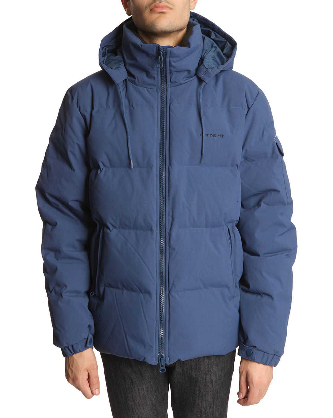 Carhartt Alaska Navy Puffa Jacket in Blue for Men | Lyst