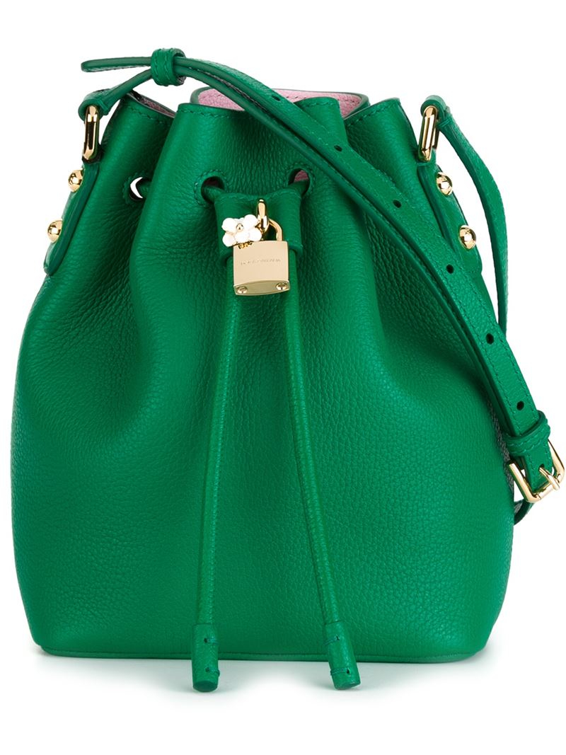 bright green shoulder bag