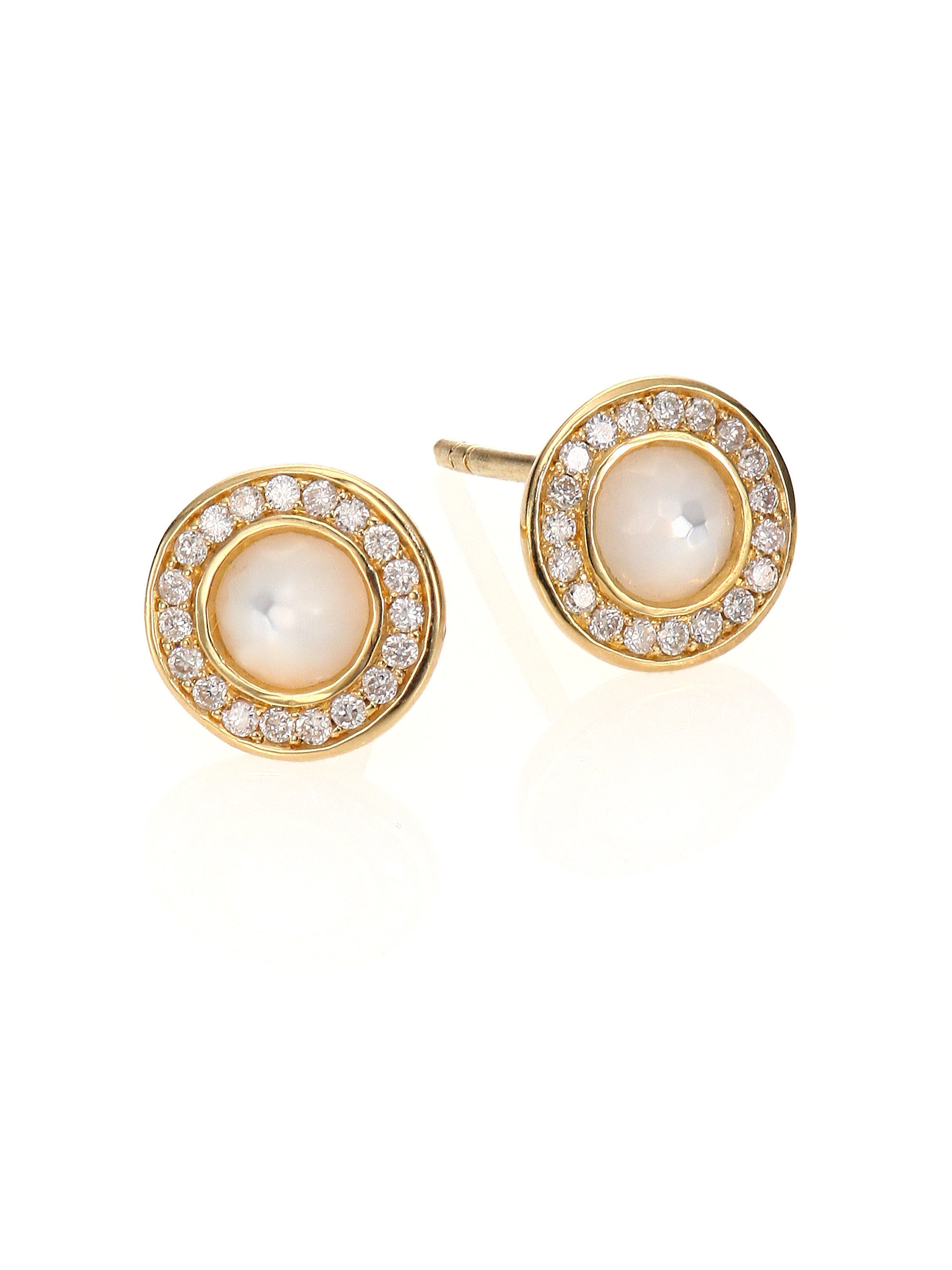 Lyst Ippolita Lollipop Mother Of Pearl Diamond 18k Yellow Gold Gallery